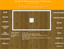Tablet Screenshot of madhvanicollege.org
